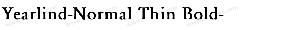 Yearlind-Normal Thin Bold字体转换
